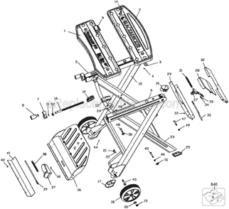 Part Location Diagram of 5140025-31 DeWALT Return Spring